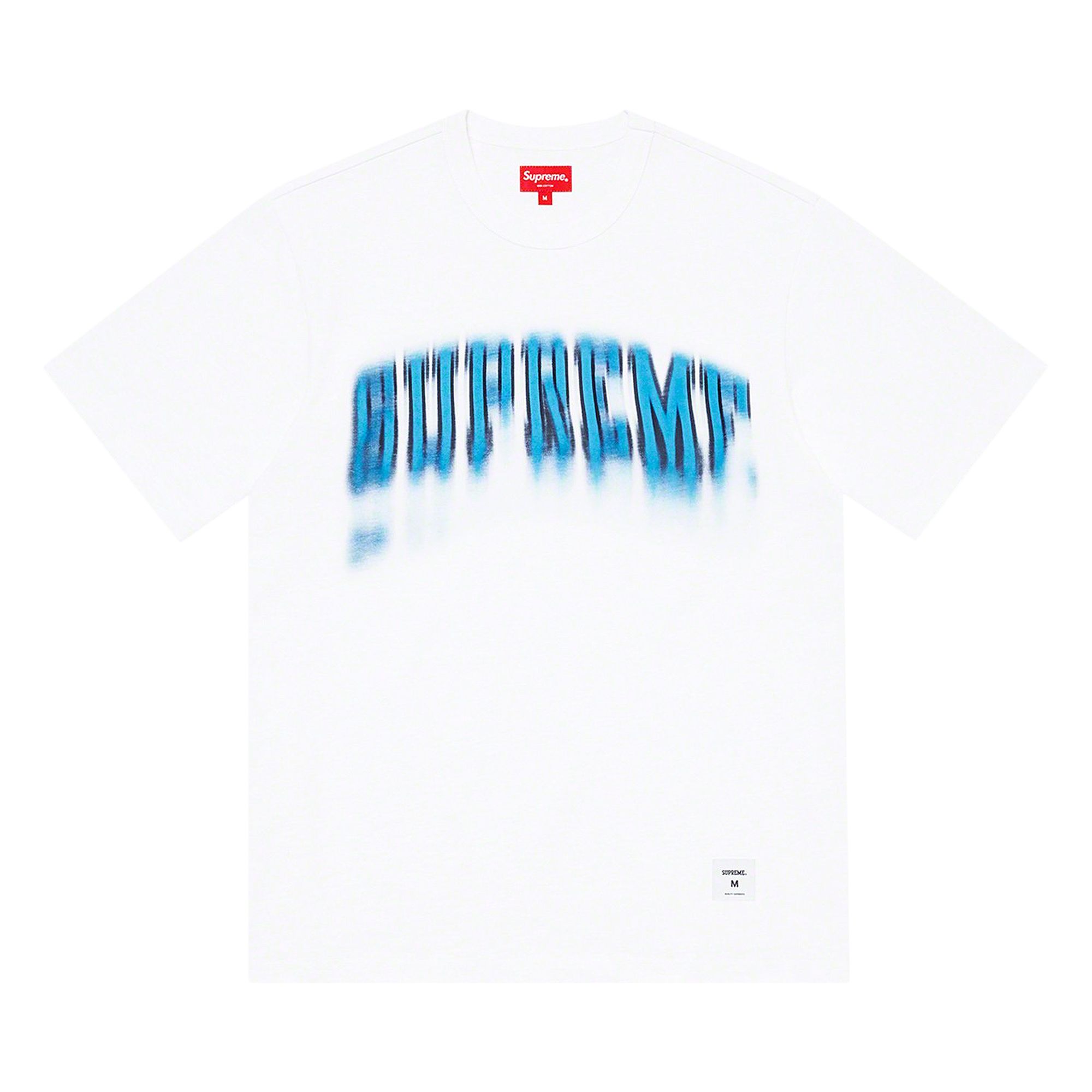 Pre-owned Supreme Blurred Arc Short-sleeve Top 'white' | Men's Size L