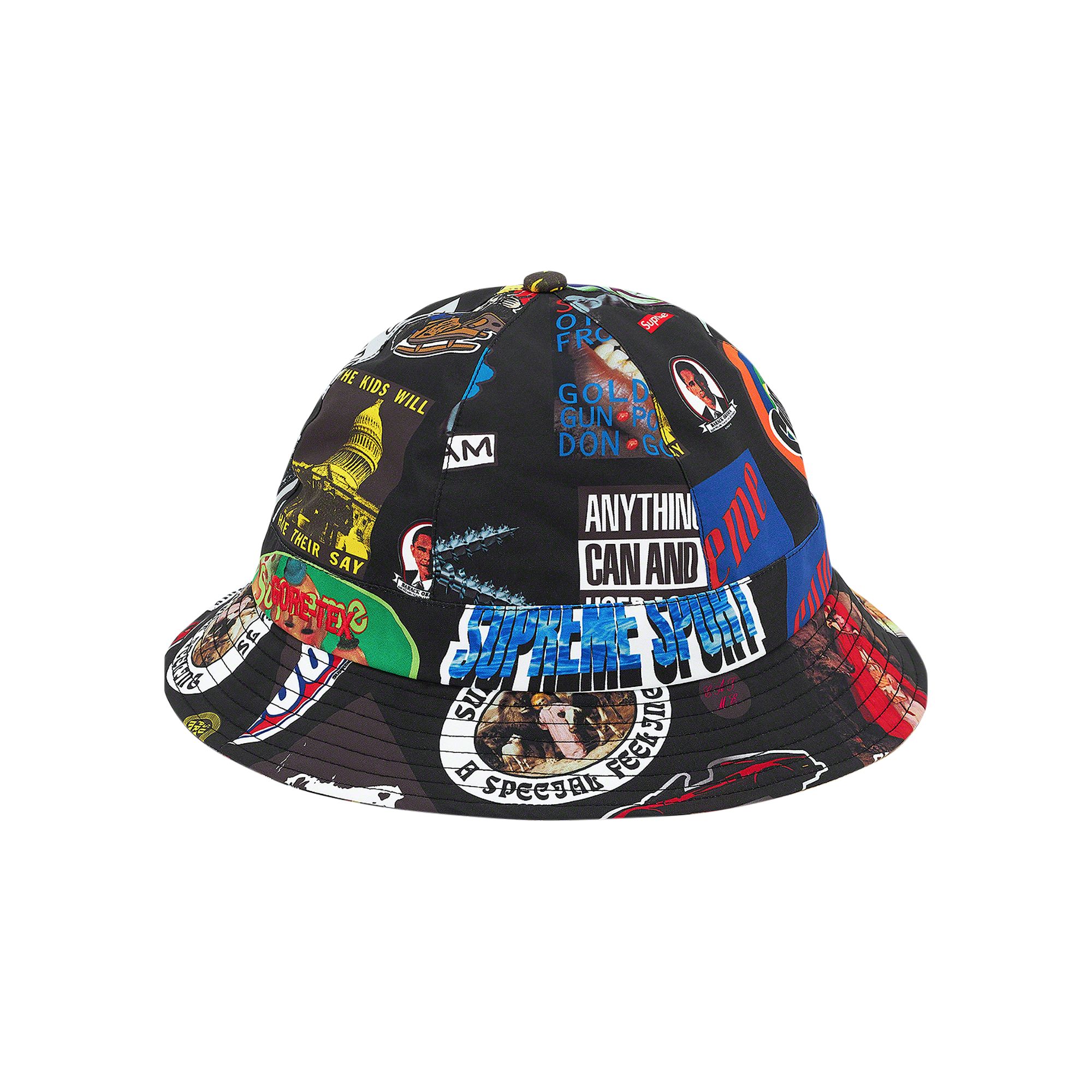 Pre-owned Supreme Gore-tex Bell Hat 'tan Stickers' | Men's Size S/m In Brown