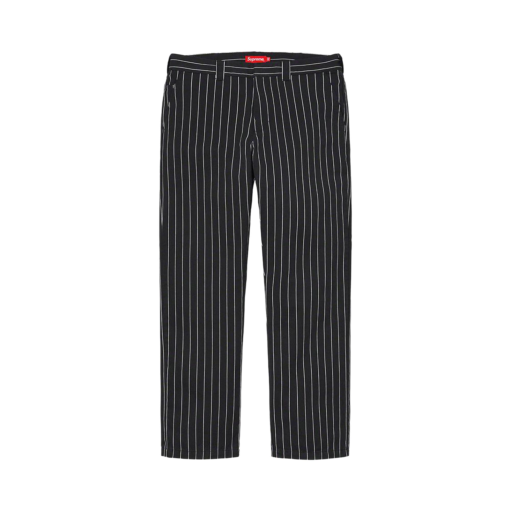 Pre-owned Supreme Work Pant 'black Stripe' | Men's Size 34
