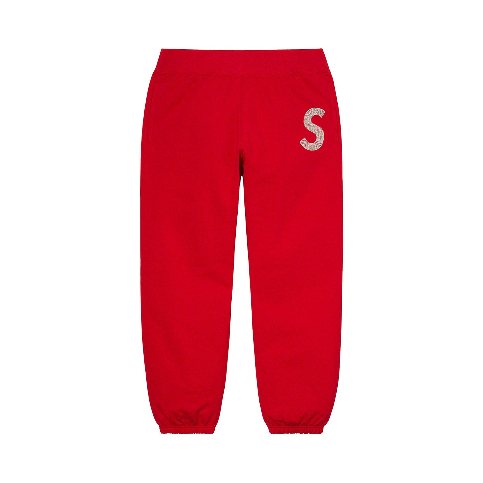 Pre-owned Supreme X Swarovski S Logo Sweatpant 'red'