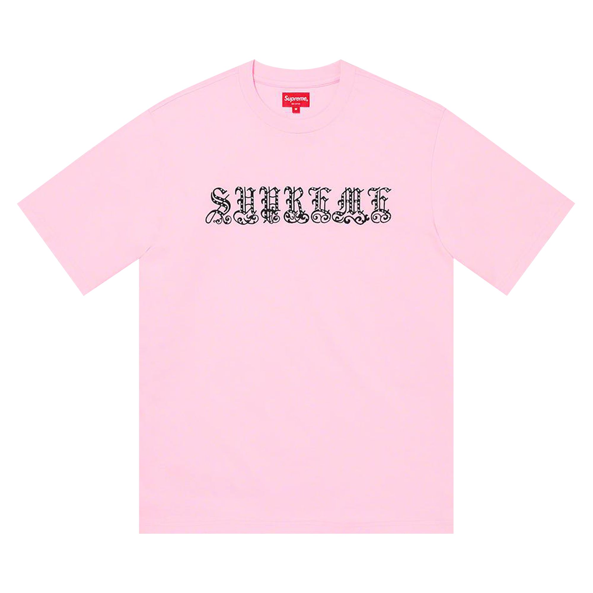 Supreme Old English Rhinestone Short-Sleeve Top 'Light Pink' | Men's Size M