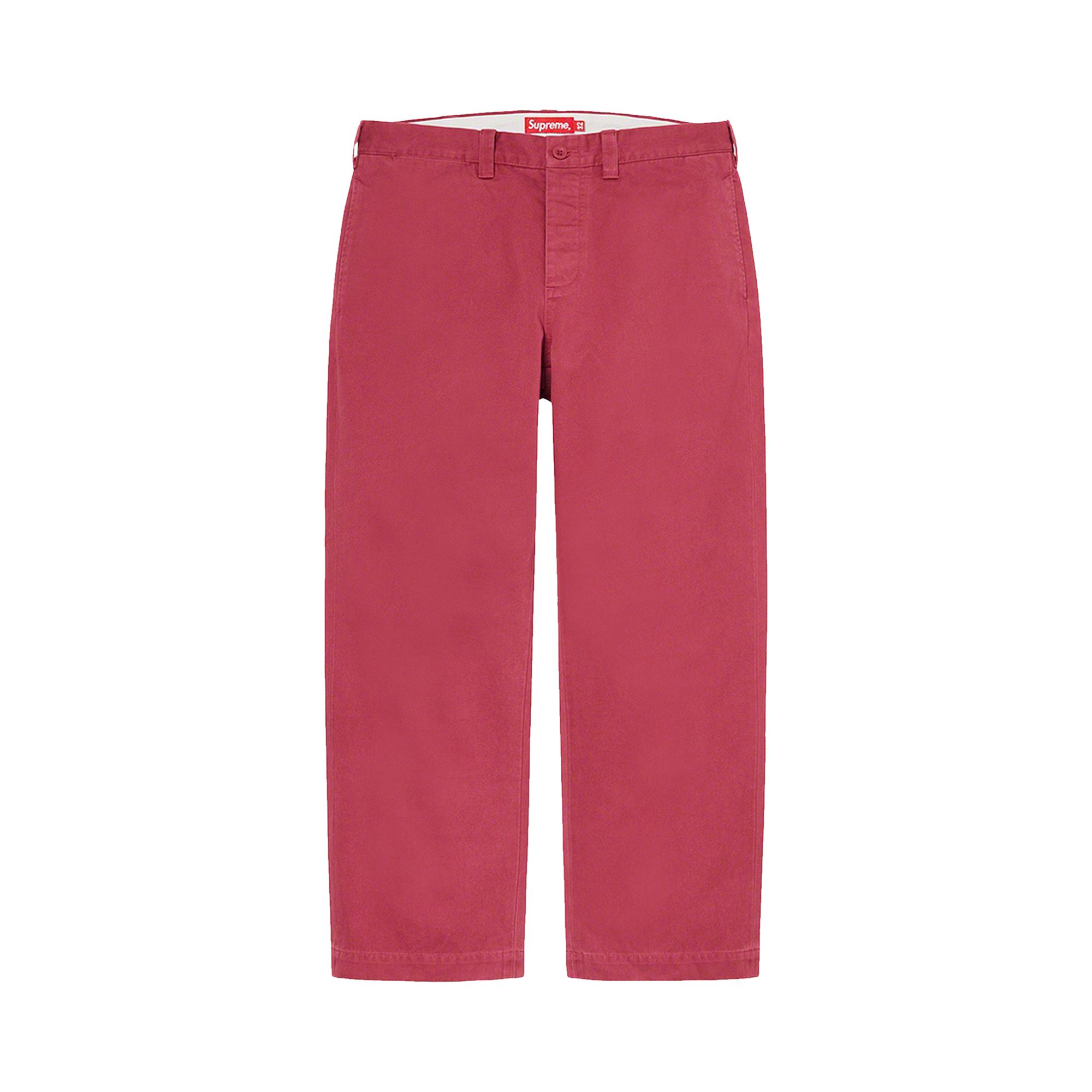 Pre-owned Supreme Pin Up Chino Pant 'cardinal' | Red | Men's Size 32