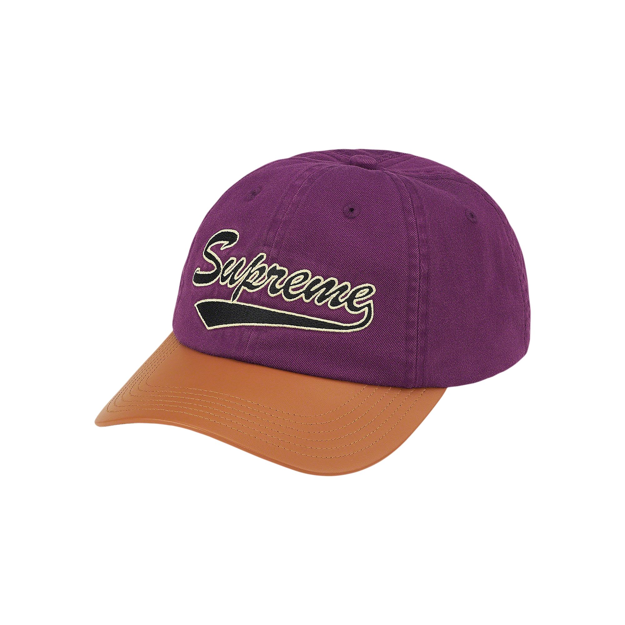 Pre-owned Supreme Leather Visor 6-panel 'purple'