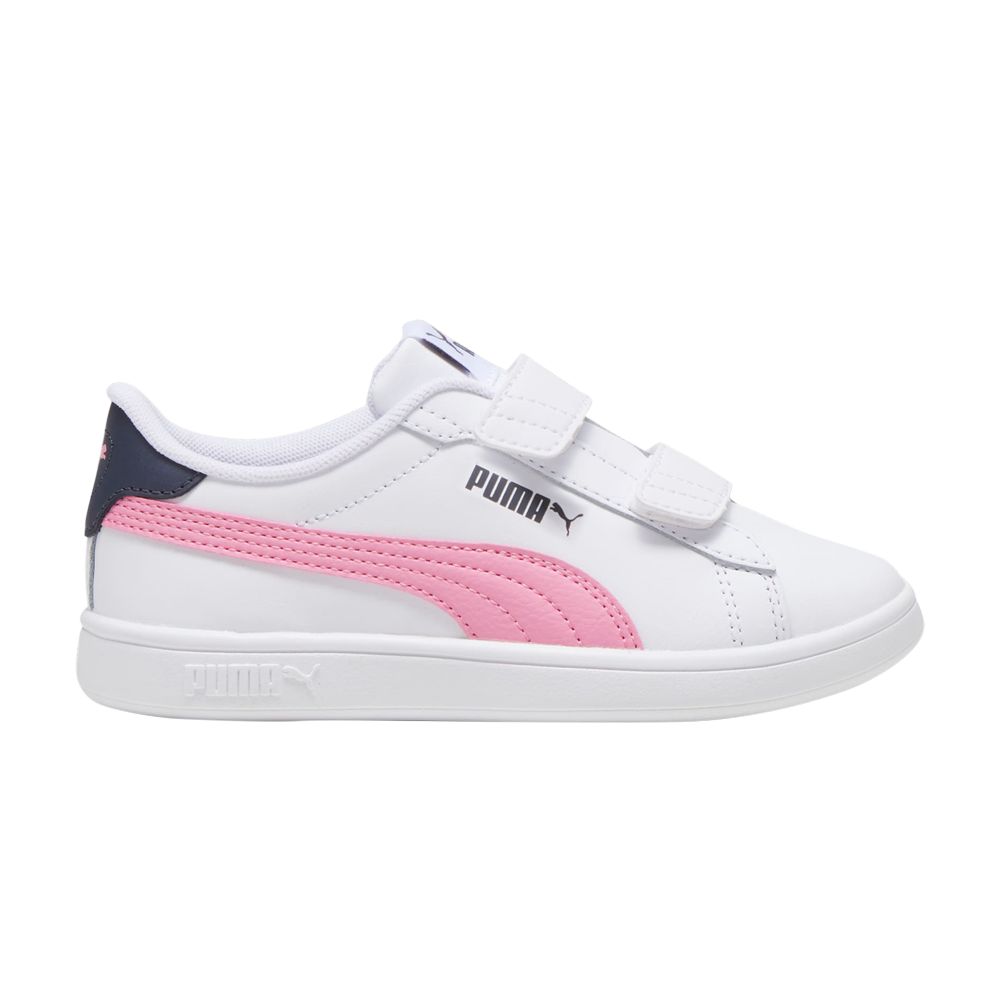 Pre-owned Puma Smash 3.0 Leather Velcro Little Kid 'white Mauved Out' | Kid's Size 2.5