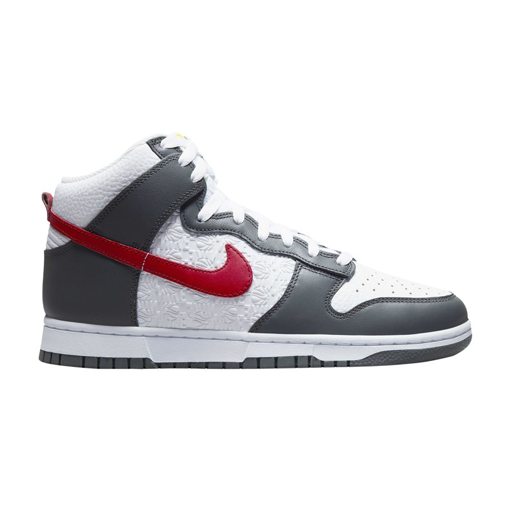 Nike Dunk High 'Embossed Hoops - Iron Grey Gym Red' | Men's Size 9.5