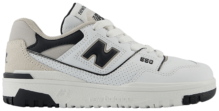 New Balance 550 Little Kid White Black Grey
