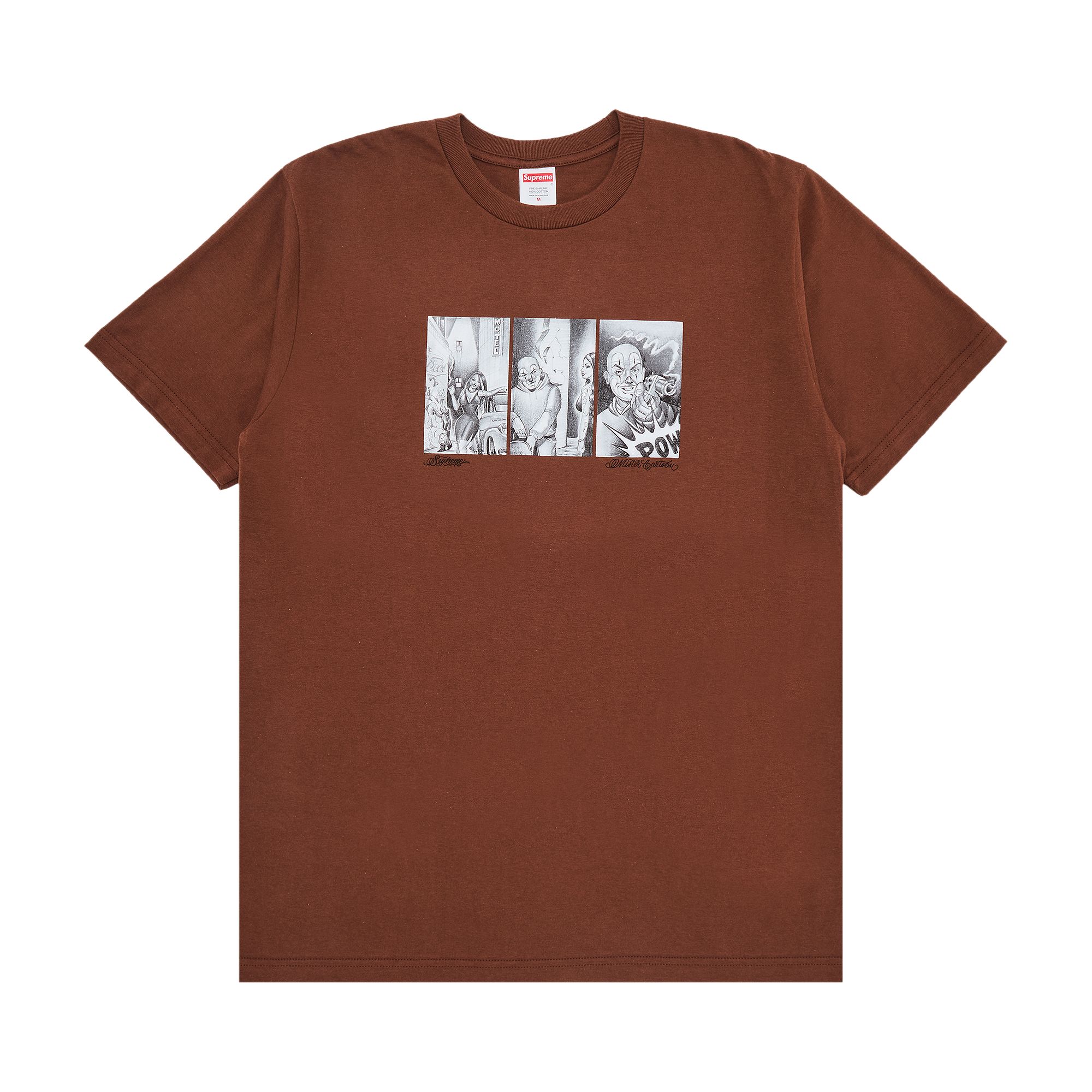 Supreme Mister Cartoon Pow Tee 'Brown' | Men's Size S