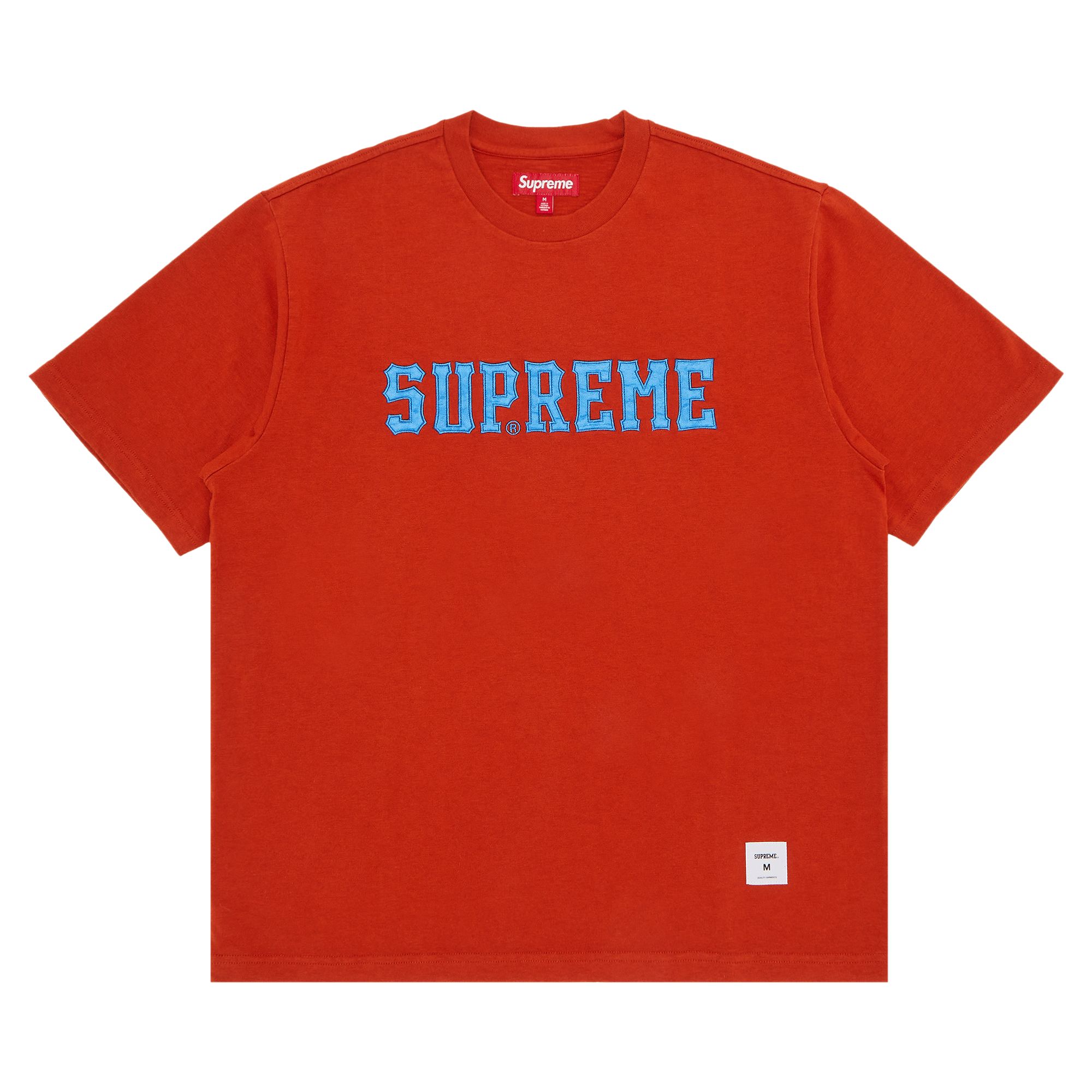 Supreme Twill Appliqué Short-Sleeve Top 'Orange' | Men's Size XL
