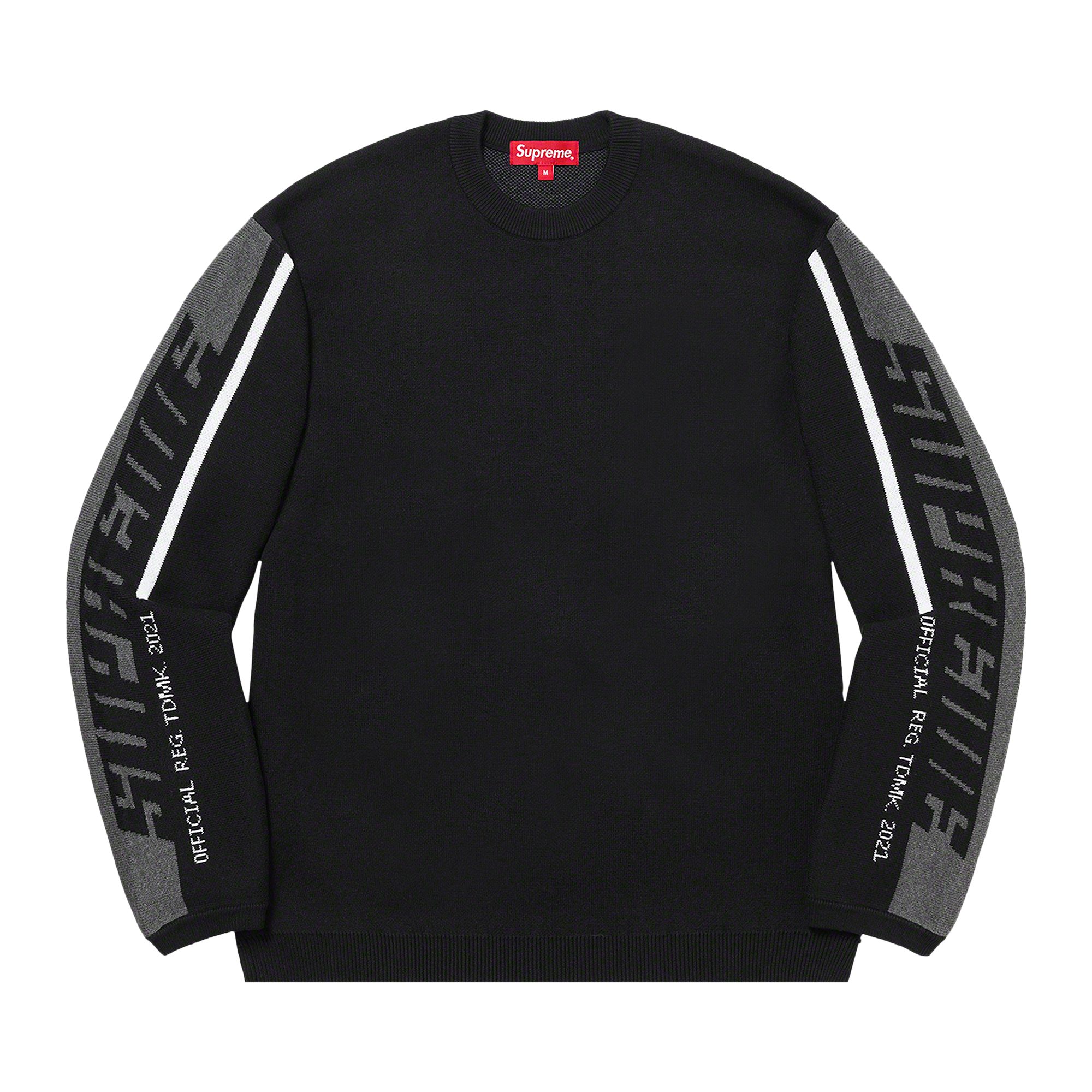 Pre-owned Supreme Sleeve Stripe Sweater 'black' | Men's Size L