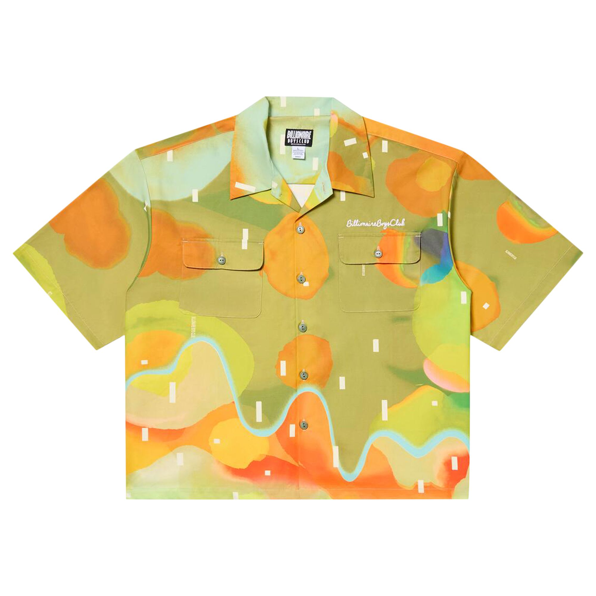 Pre-owned Billionaire Boys Club Lifeform Cropped Woven Shirt 'nomad' | Multi-color | Men's Size L