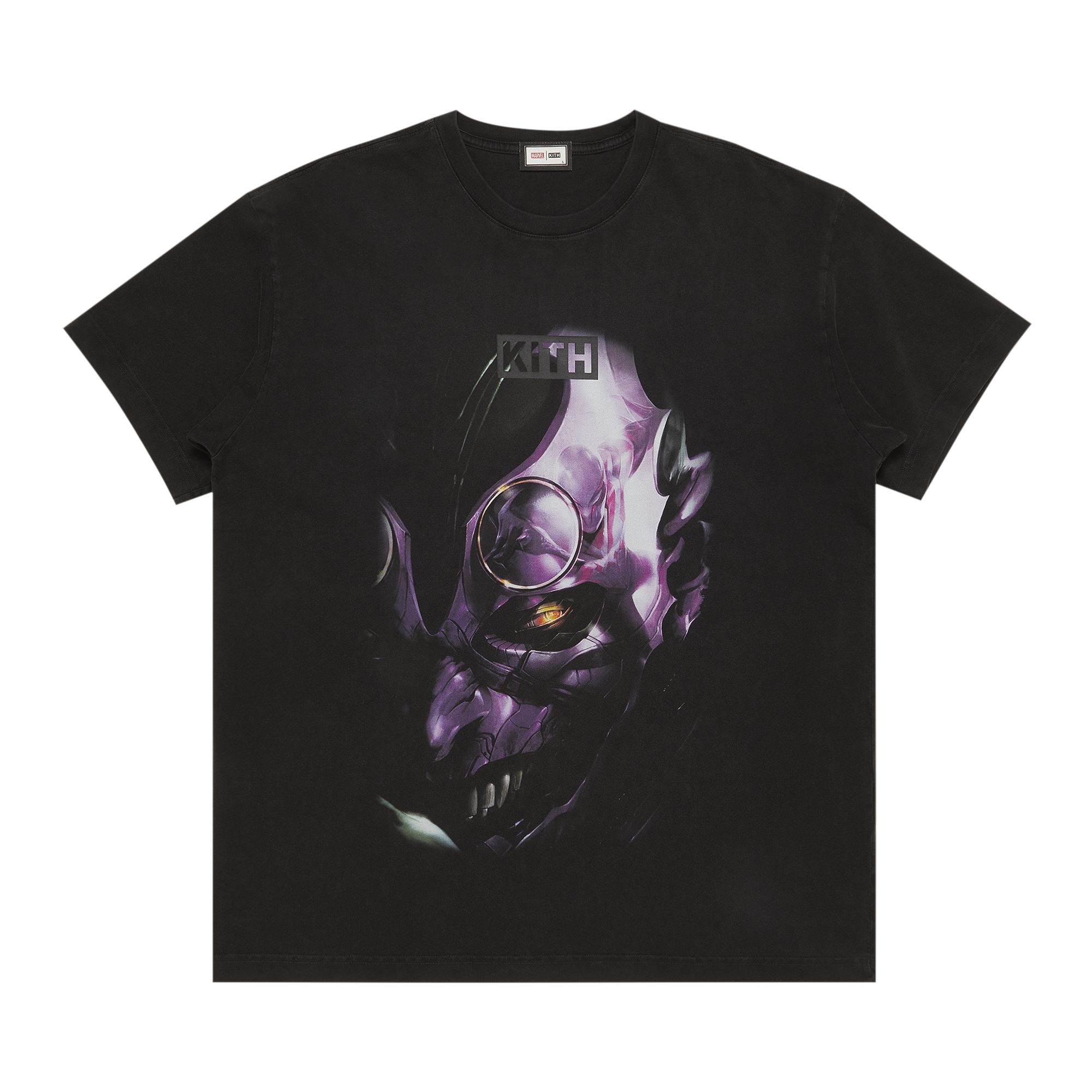 Pre-owned Kith X Marvel Goblin Knight Vintage Tee 'black'