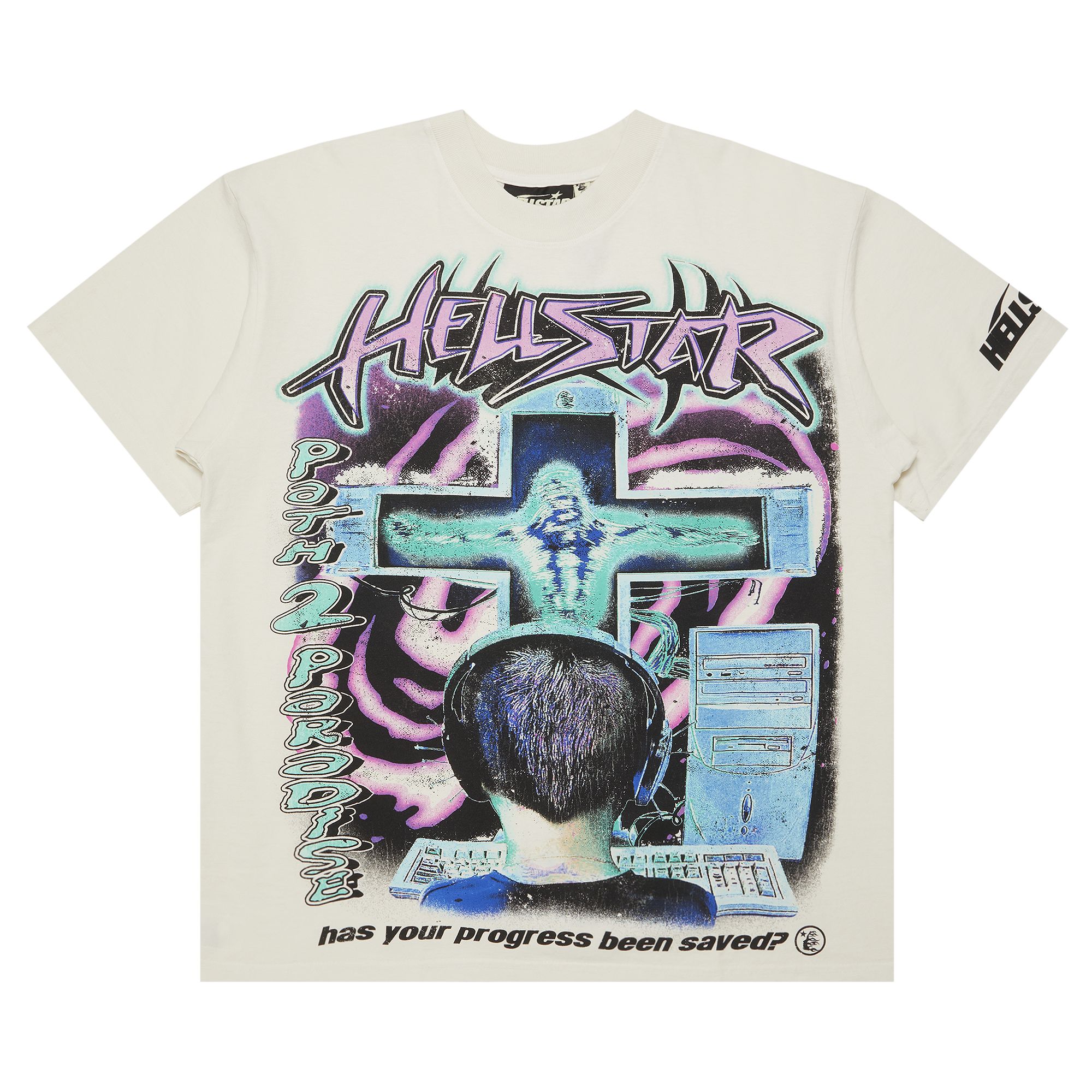 Hellstar Online T-Shirt 'White' | Men's Size XL