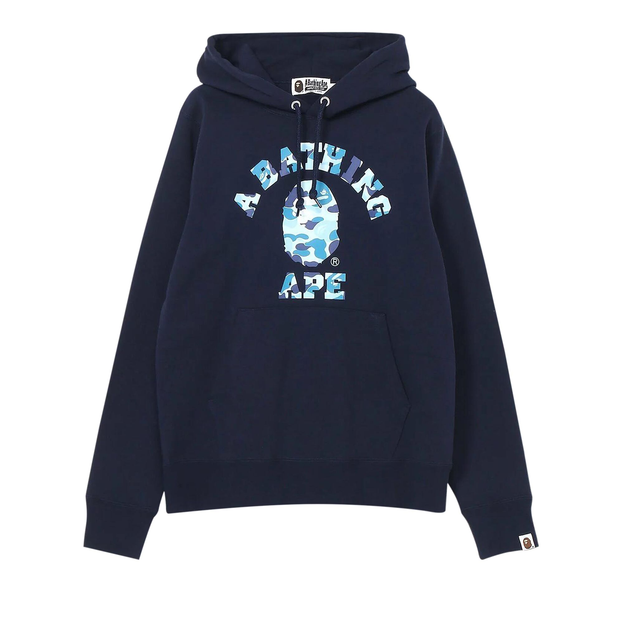 BAPE ABC Camo College Pullover Hoodie 'Navy' | Blue | Men's Size XL