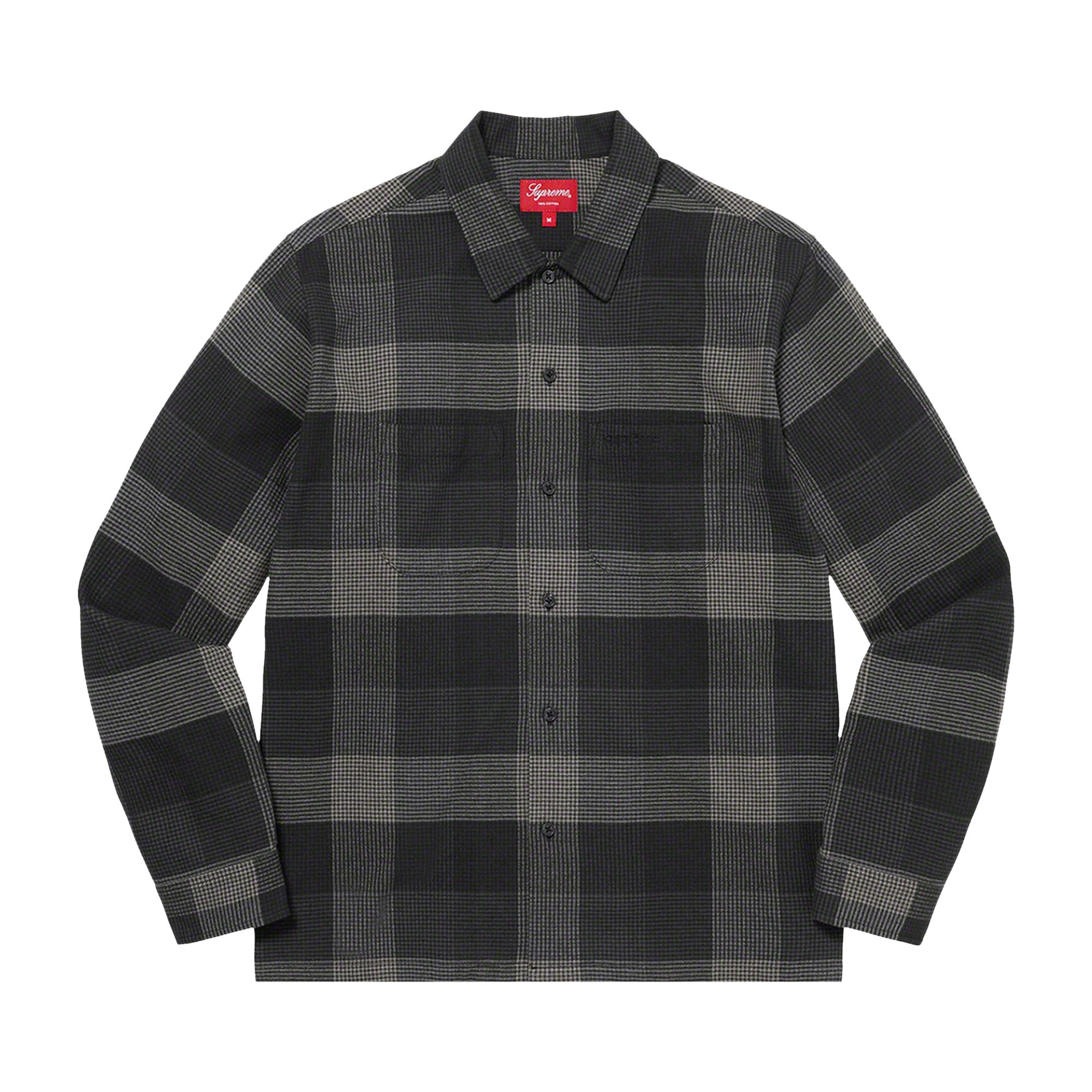 Pre-owned Supreme Plaid Flannel Shirt 'black' | Men's Size L