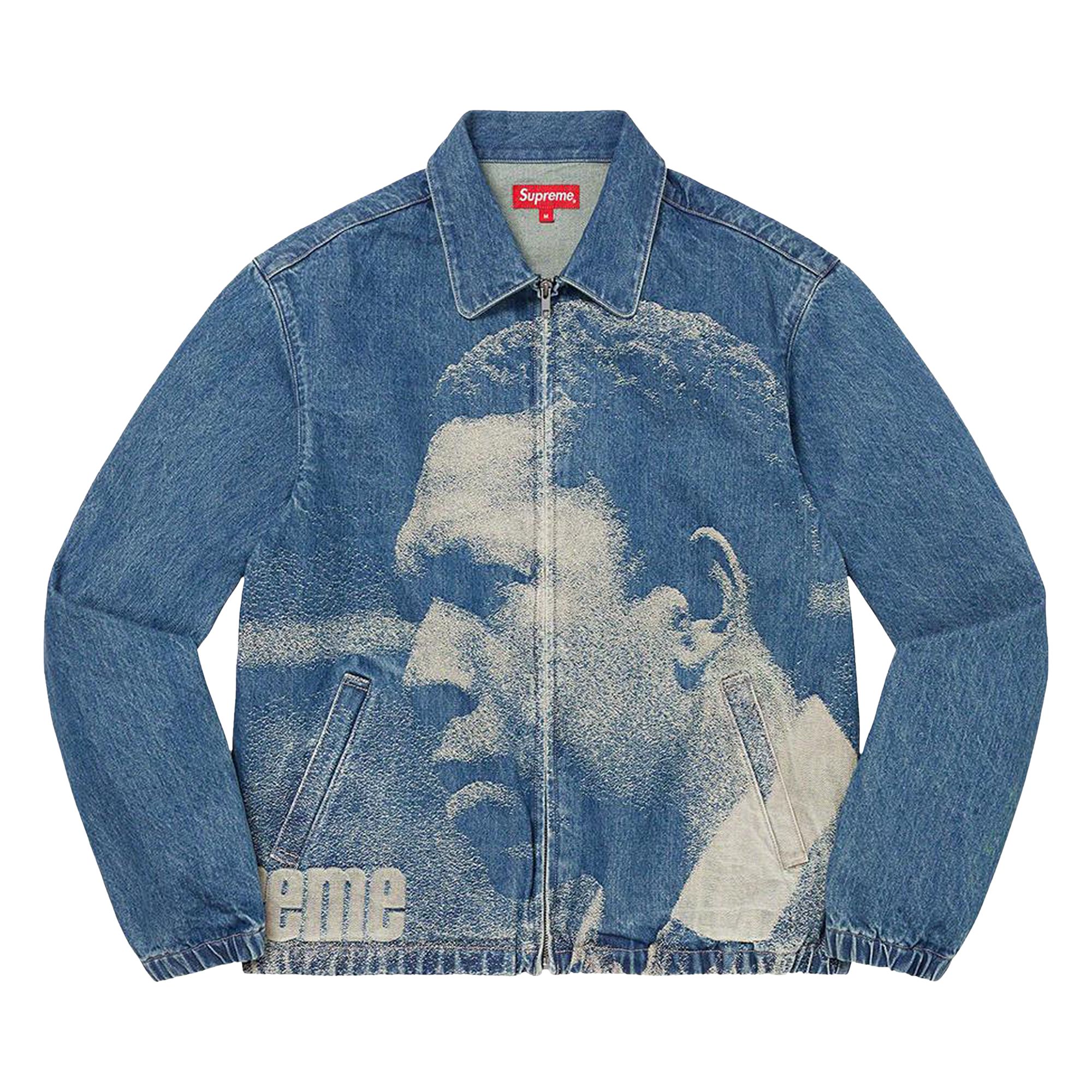 Supreme John Coltrane A Love Supreme Denim Harrington Jacket 'Blue' | Men's Size XL