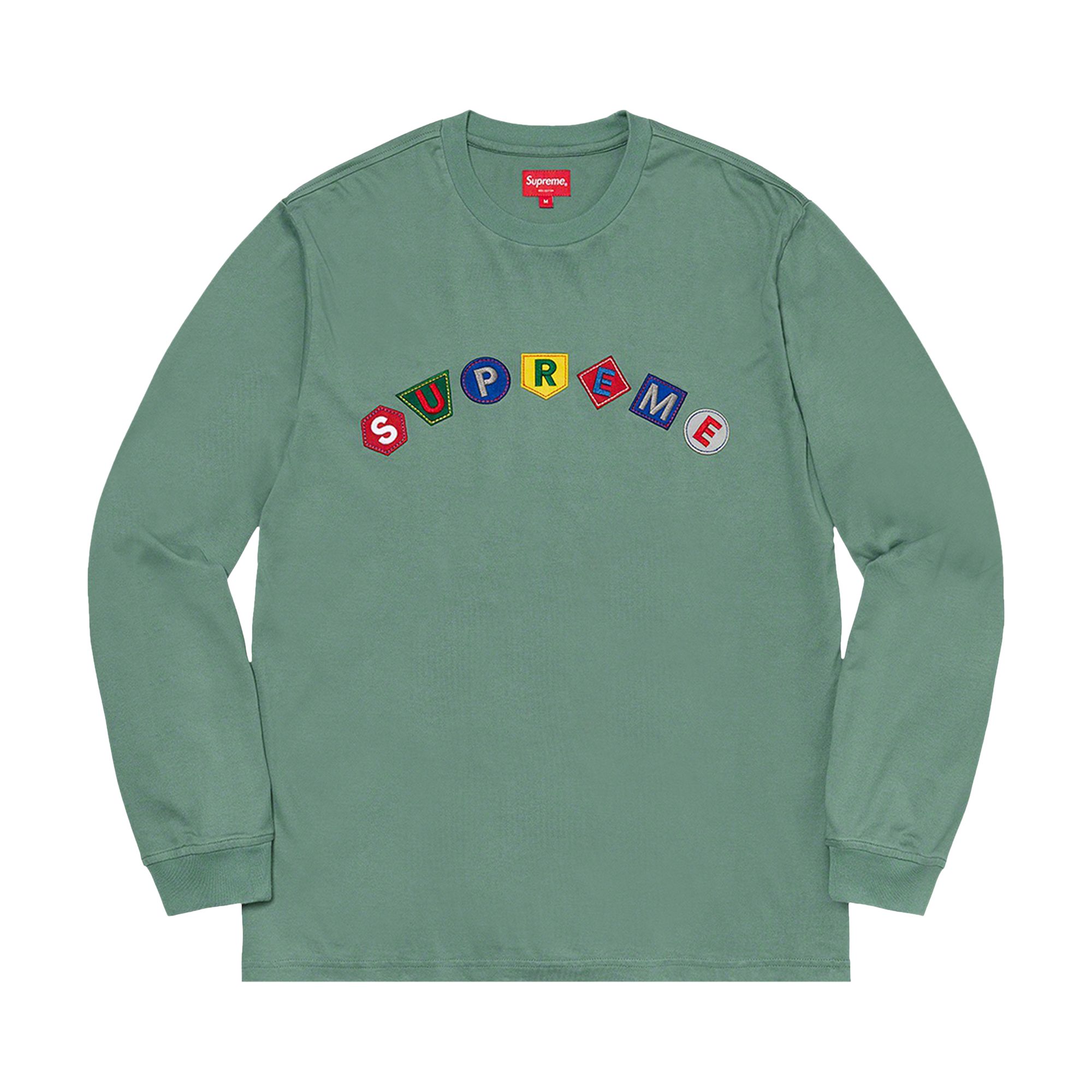 Pre-owned Supreme Geo Arc Long-sleeve Top 'slate Green' | Men's Size Xl