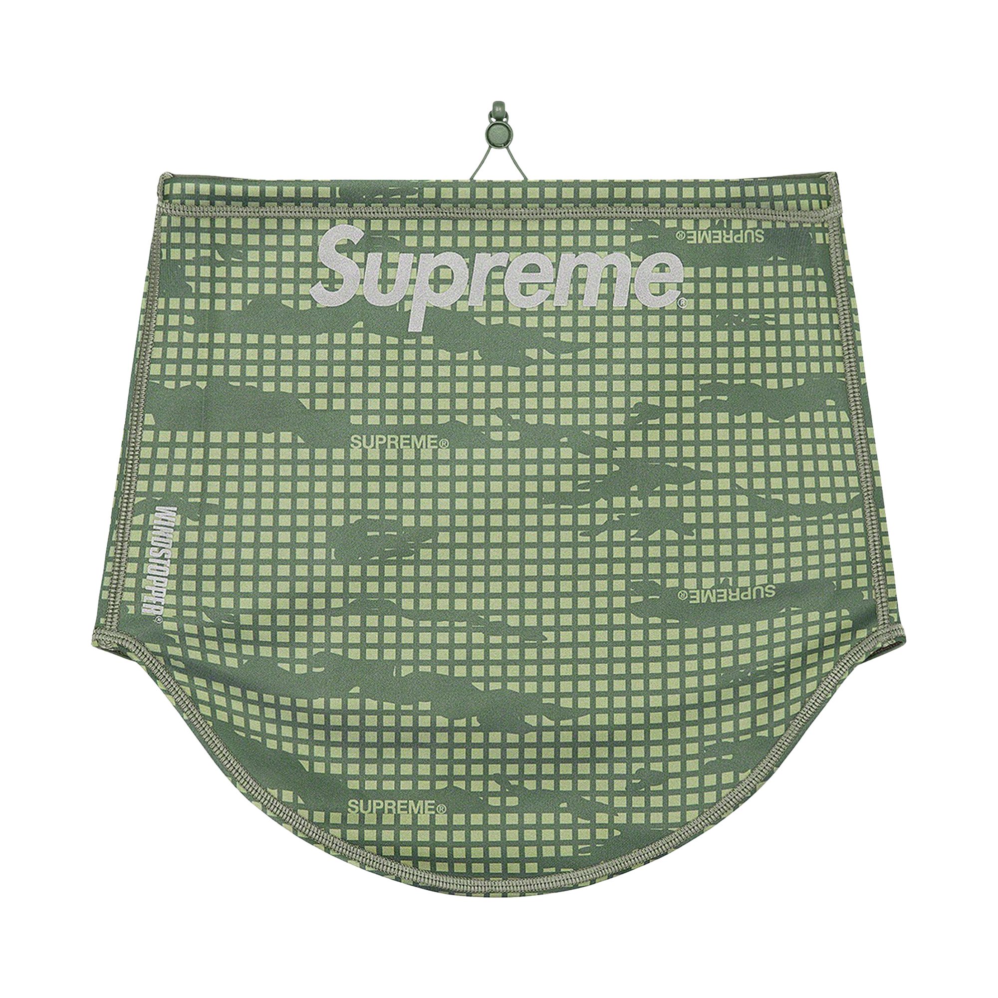 Supreme WINDSTOPPER Neck Gaiter 'Olive Grid Camo' | Green | Men's Size Onesize