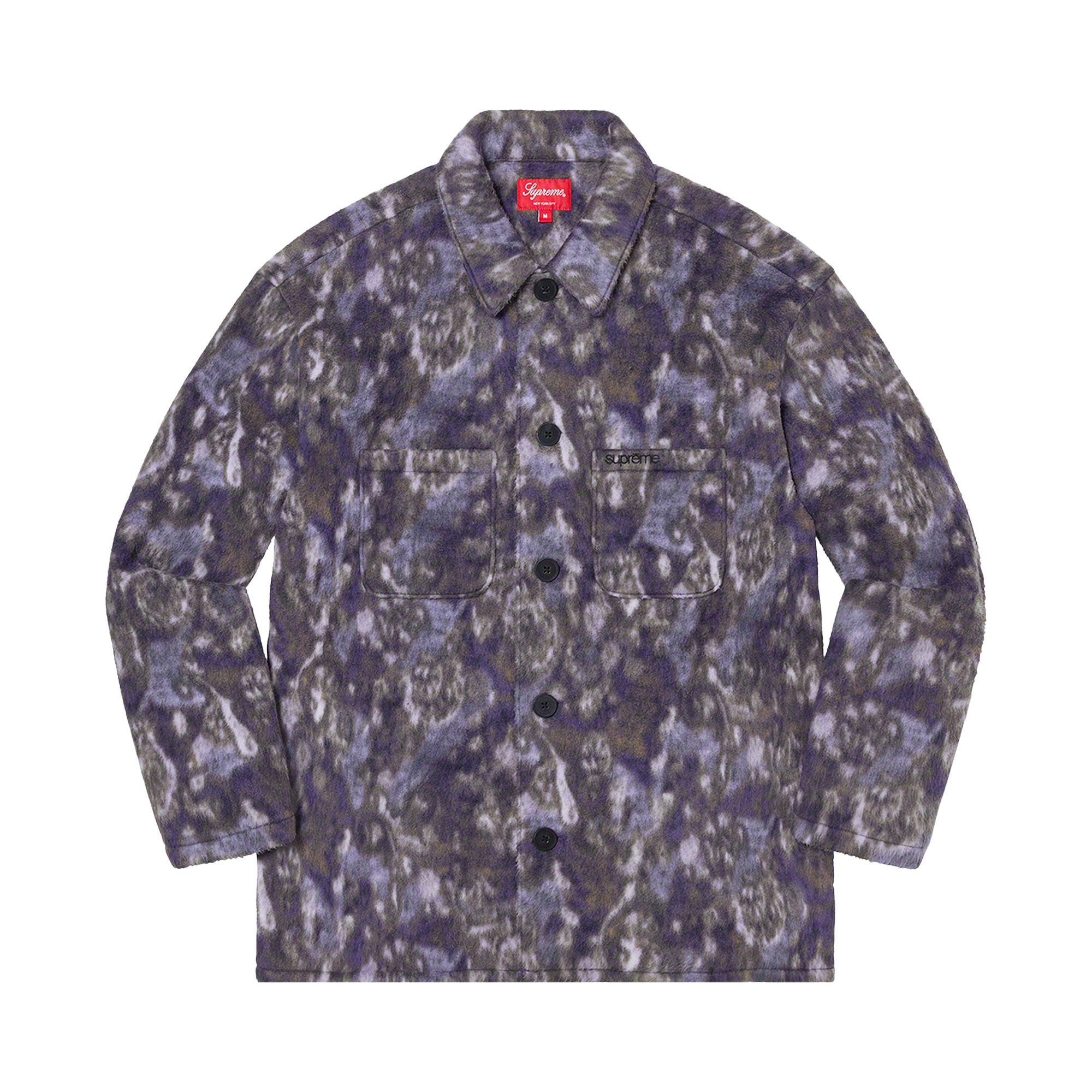 Pre-owned Supreme Paisley Fleece Shirt 'purple' | Men's Size M