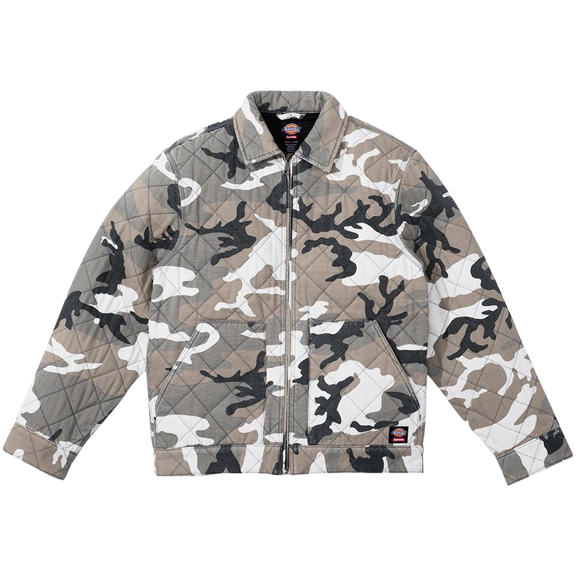 Supreme x Dickies Quilted Work Jacket 'Grey Camo' | Men's Size L