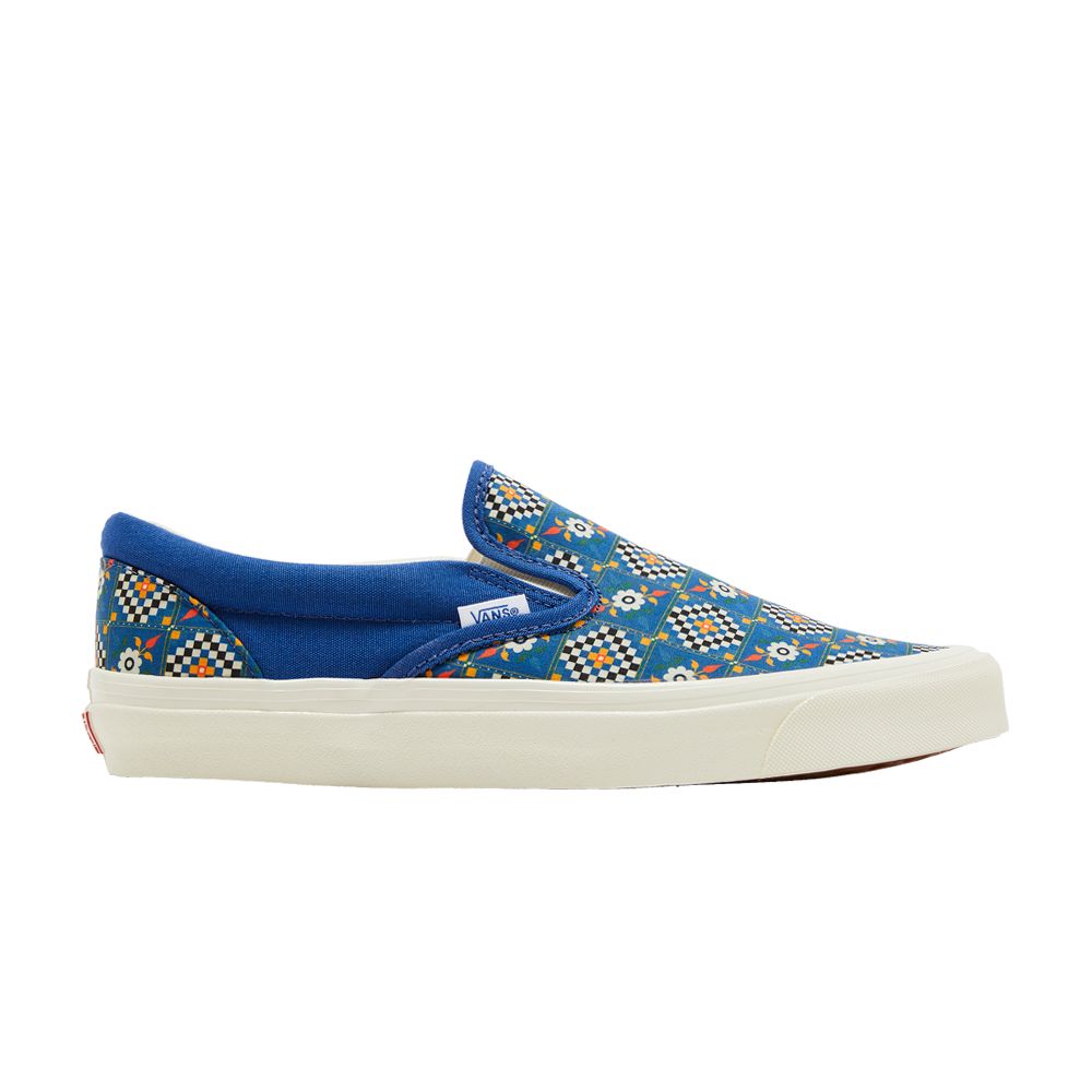 Vans Classic Slip-On 98 DX 'Anaheim Factory - Tile Checkerboard' | Blue | Men's Size 9.5