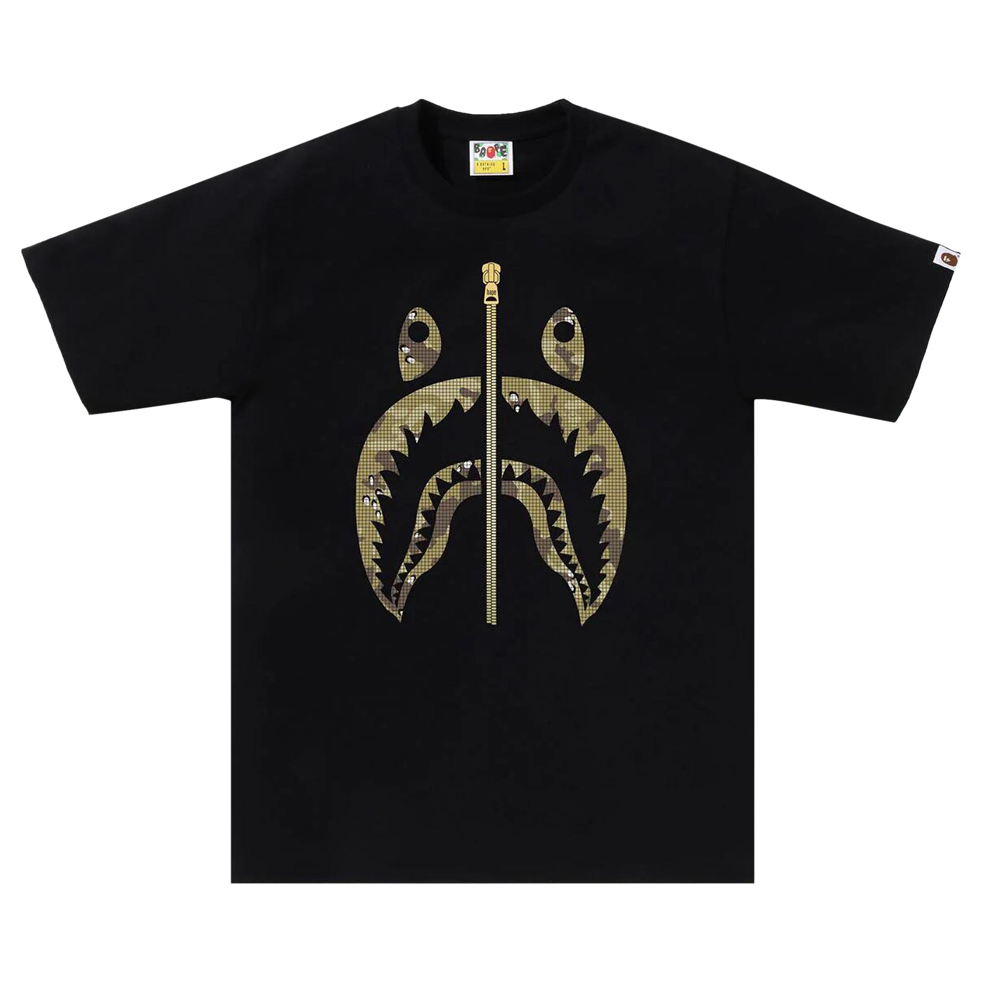 BAPE Bitmap Shark Tee 'Black' | Men's Size XL