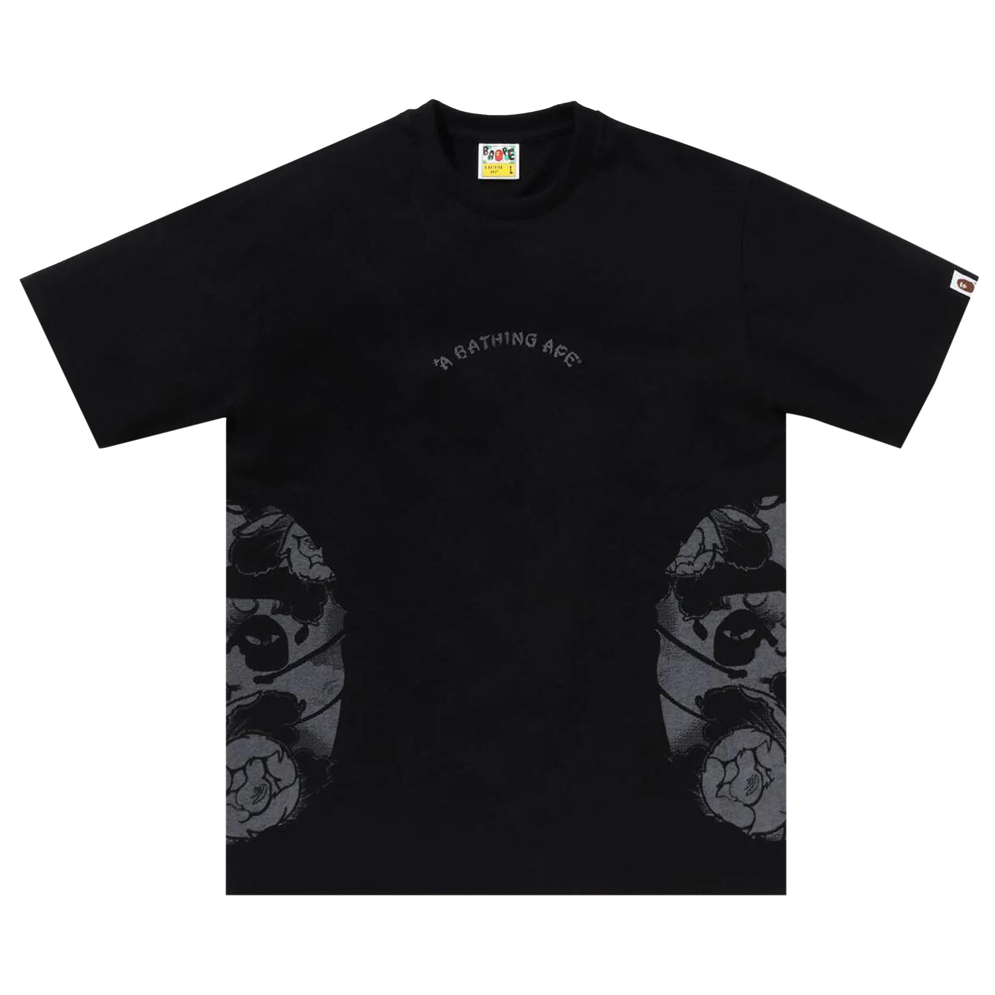 BAPE Japanese Tattoo Side Big Ape Head Tee 'Black' | Men's Size M