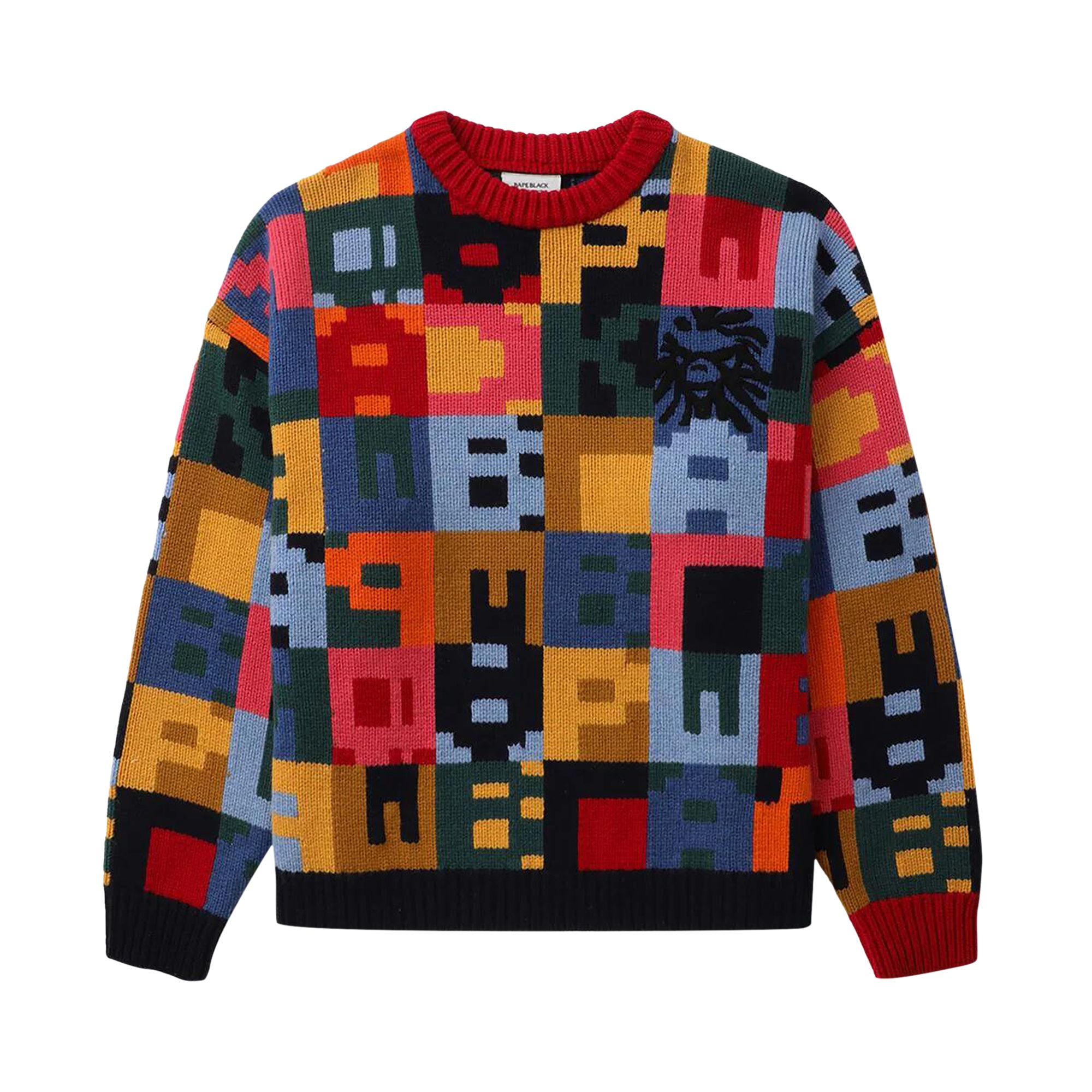 Pre-owned Bape Color Patchwork Jacquard Knit Sweater 'multicolor' | Multi-color | Men's Size L