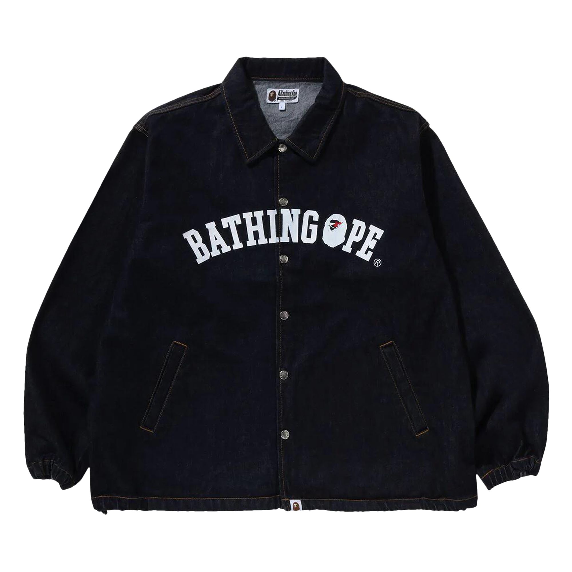 BAPE Bathing Ape Relaxed Fit Denim Coach Jacket 'Indigo' | Blue | Men's Size L