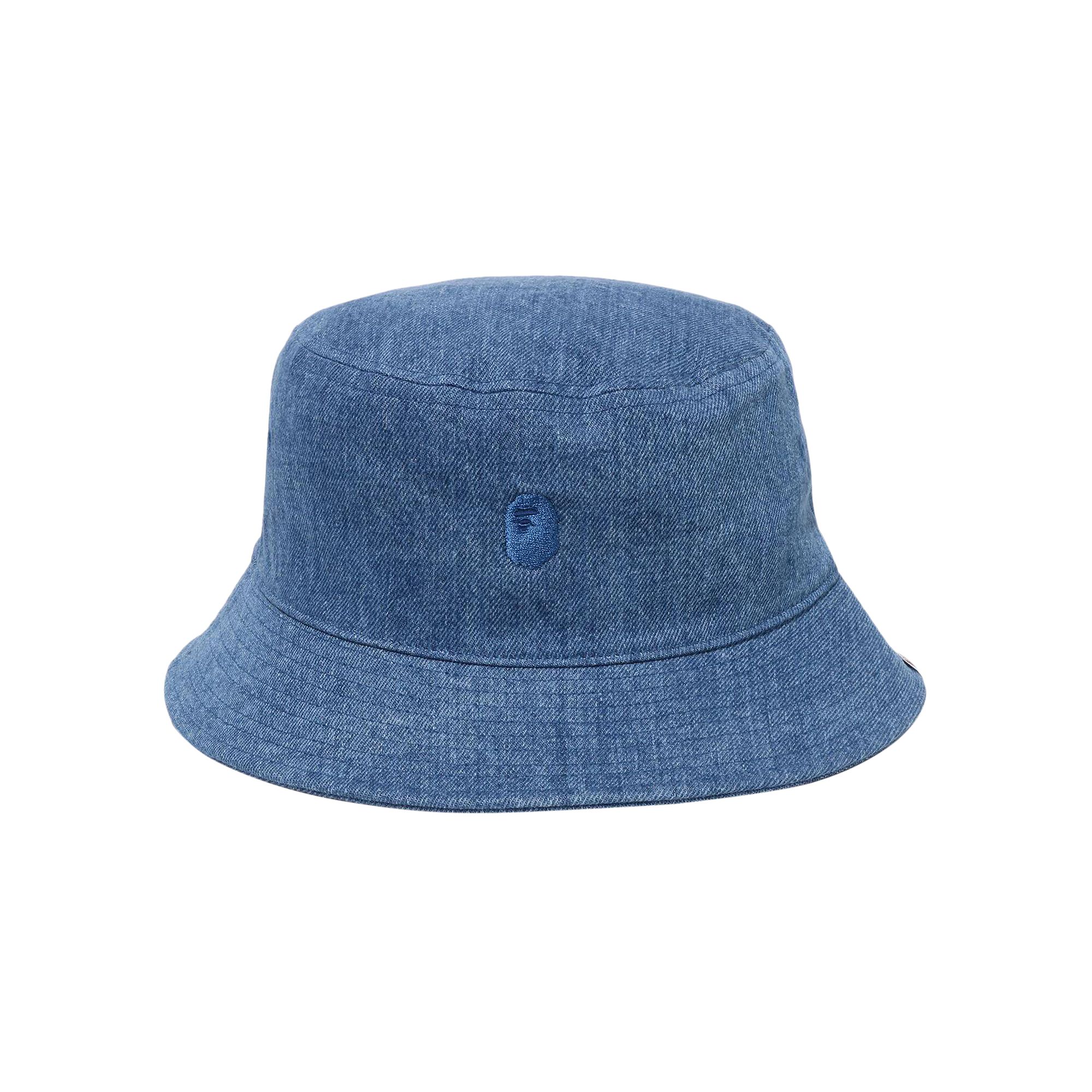 Pre-owned Bape Denim Bucket Hat 'light Indigo' | Blue | Men's Size M