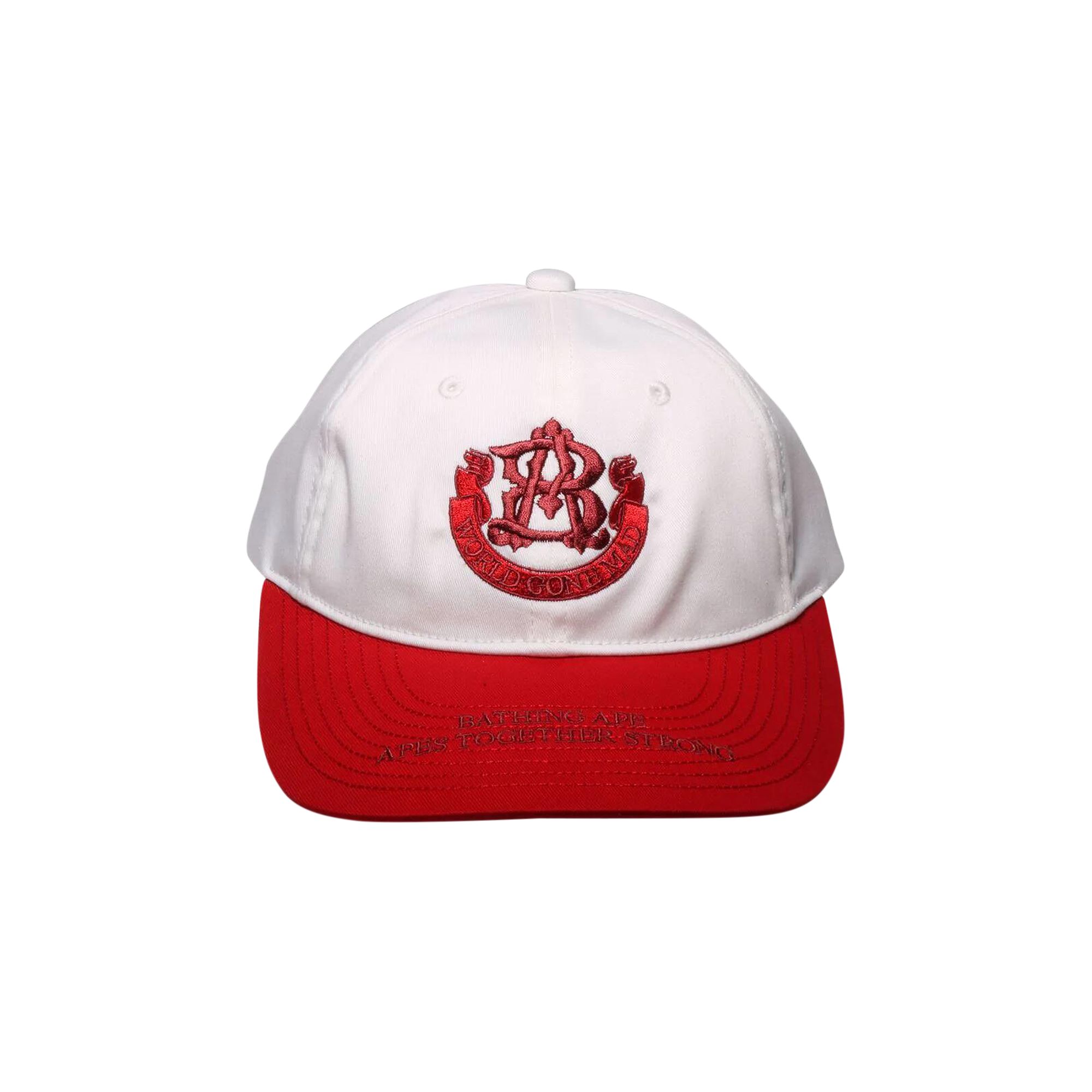Pre-owned Bape Contrast Panel College Cap 'red' | Men's Size Onesize