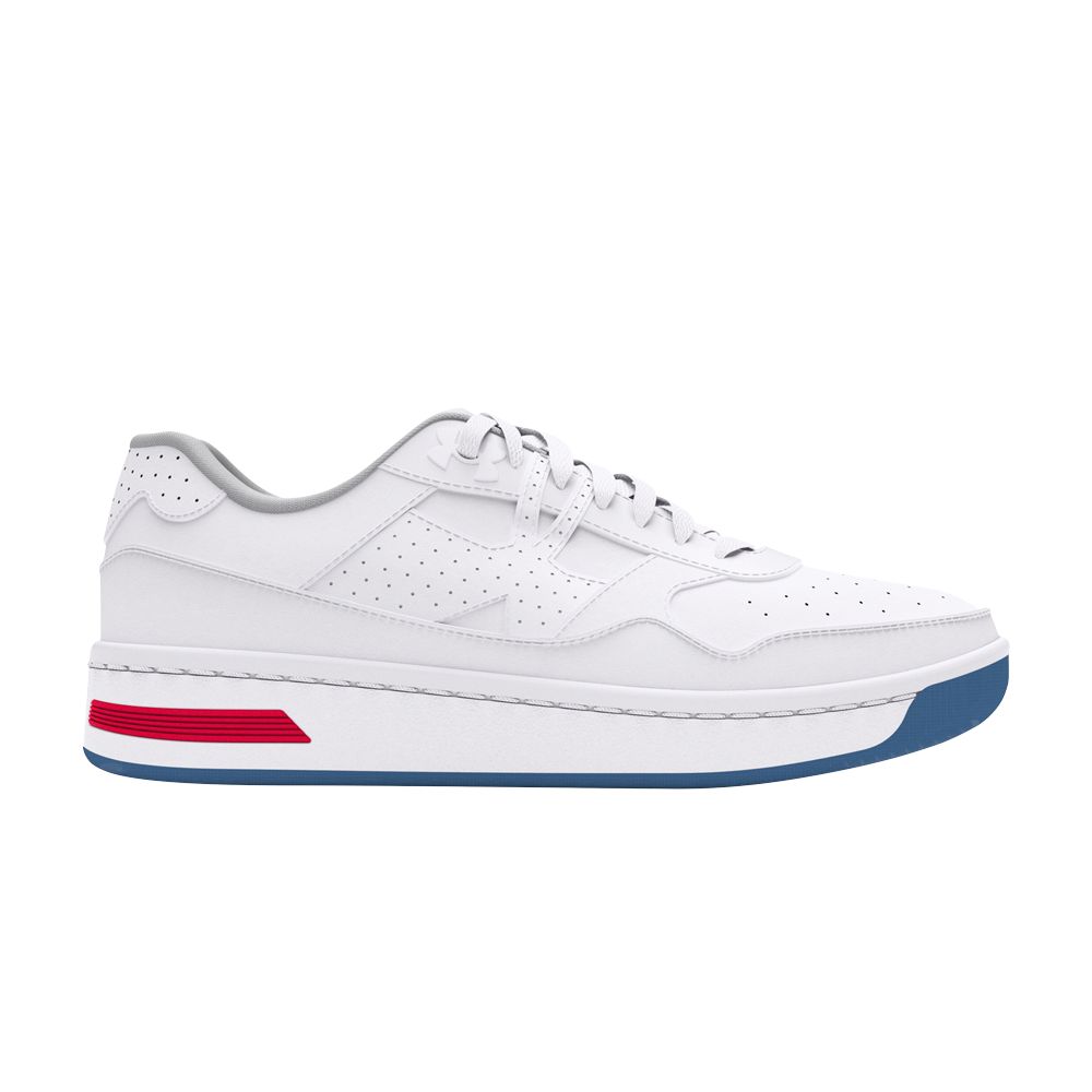 Pre-owned Under Armour Wmns Court 96 'white Blue Red'