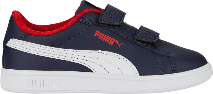 Smash 30 Leather Velcro Little Kid Navy Red