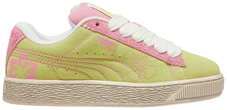 Puma Suede XL Big Kid Skater Bloom   Lime Sheen