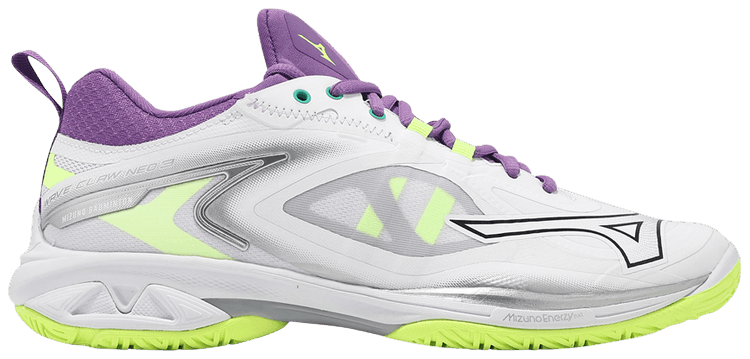 Mizuno Wave Claw Neo 3 Wide White Neo Lime Lavender