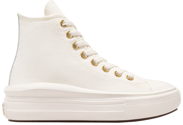 Converse Chuck Taylor All Star Move Platform High GS Tonal Canvas Egret Metallic Light Gold