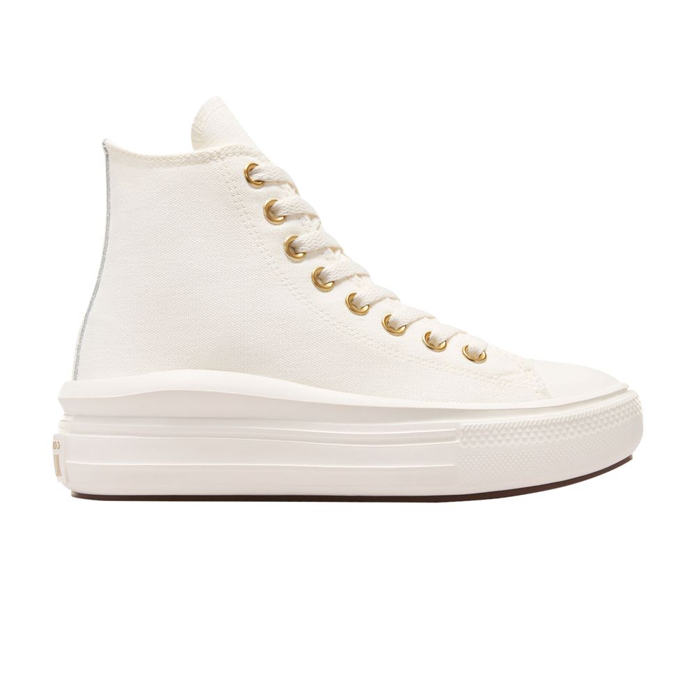 Pre-owned Converse Chuck Taylor All Star Move Platform High Gs 'tonal Canvas - Egret Metallic Light Gold' | Cr