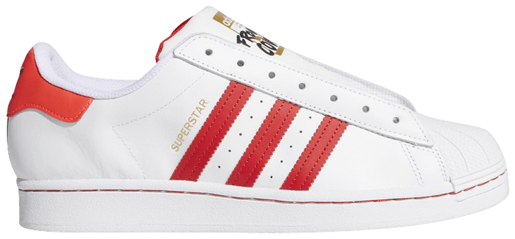 Adidas Superstar Laceless White Team Collegiate Red