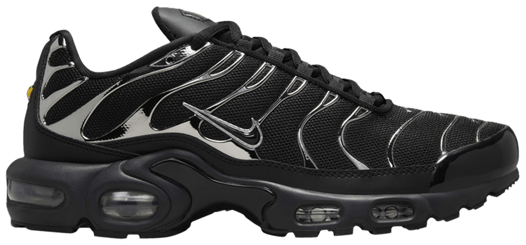 Air max plus black and silver discount