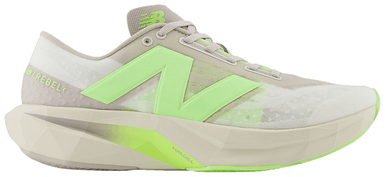 New Balance FuelCell Rebel v4 2E Wide Moonrock Bleached Lime Glo