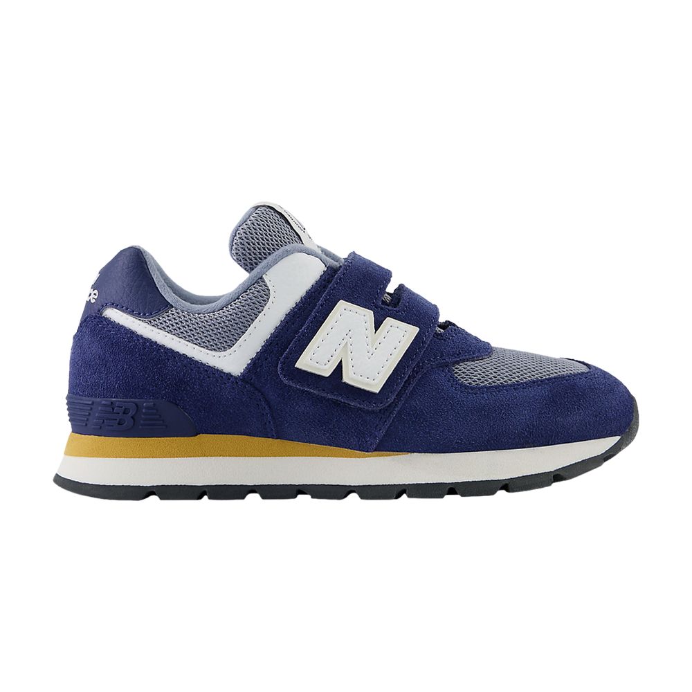 New Balance 574 Hook & Loop Little Kid Wide 'Navy Blue Rabbit Grey' | Kid's Size 11 - PV574DNH-W