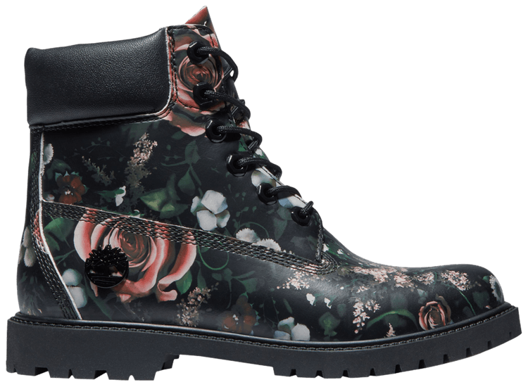 Timberland Wmns 6 Inch Premium Boot Black Floral