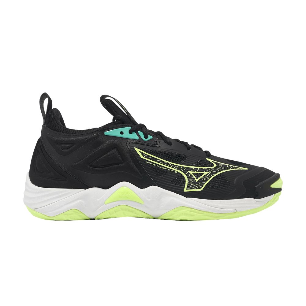 Pre-owned Mizuno Wave Momentum 3 'black Neo Lime' | Men's Size 12