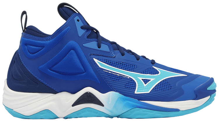 Mizuno Wave Momentum 3 Mid Blue White