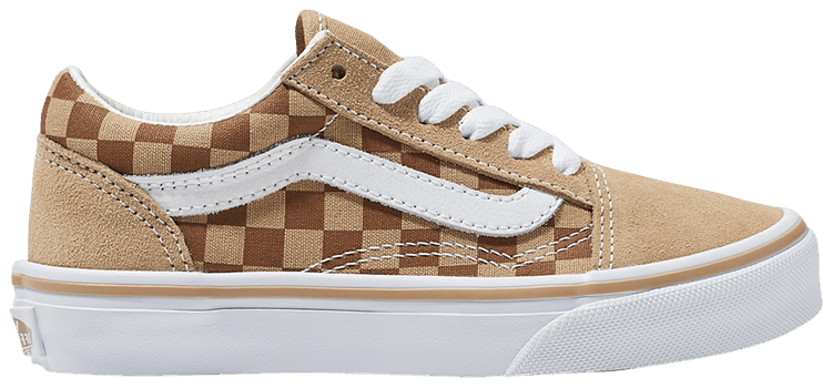 Vans Old Skool Kids Checkerboard   Neutral Brown