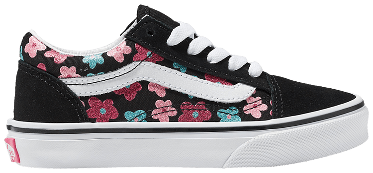 Vans Old Skool Kids Glitter   Flower Power