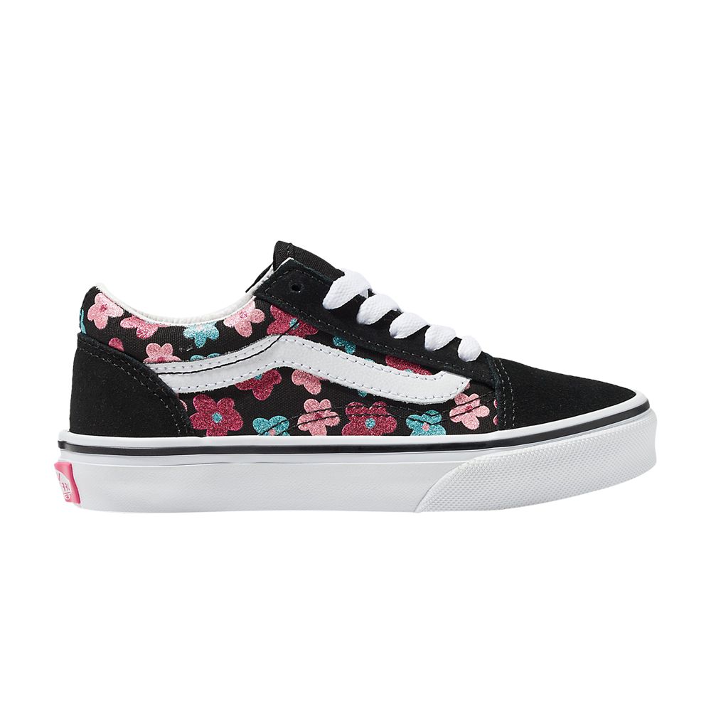 Vans Old Skool Kids 'Glitter - Flower Power' | Black | Kid's Size 1.5