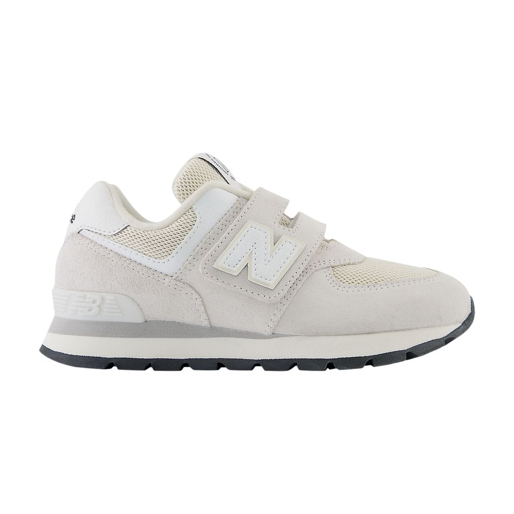 Pre-owned New Balance 574 Hook & Loop Little Kid Wide 'mirror Grey Linen' | Kid's Size 11