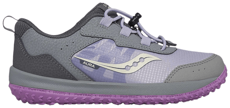 Saucony Aura KDZ Big Kid Grey Purple