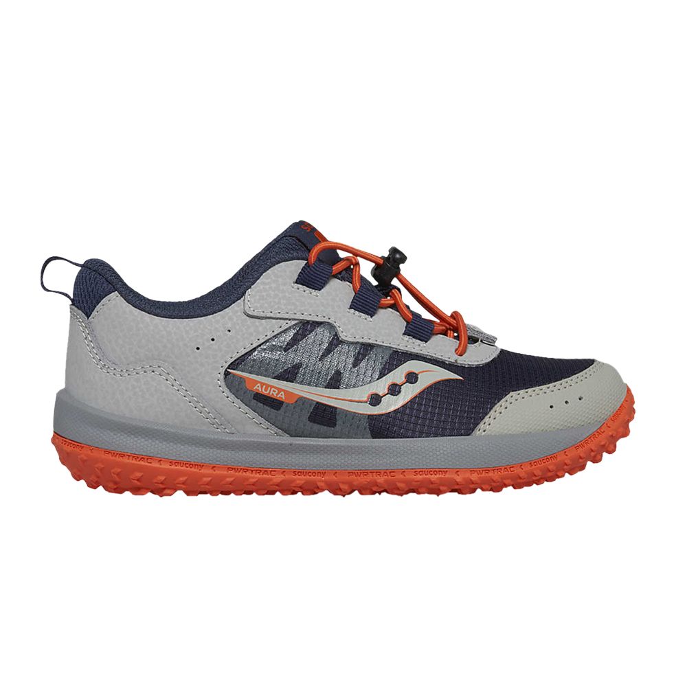 Pre-owned Saucony Aura Kdz Big Kid 'grey Orange Navy' | Kid's Size 5