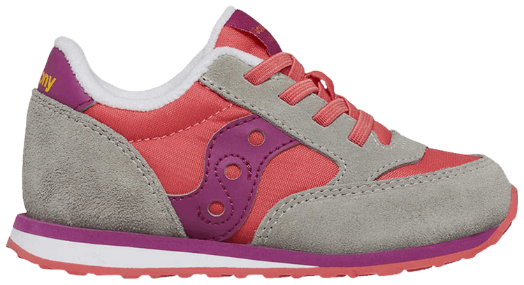 Saucony Jazz Little Kid Grey Purple Coral
